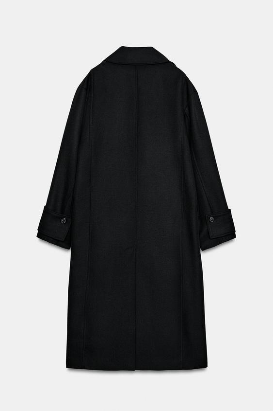 ZW COLLECTION 100% WOOL COAT - Black by Zara - Image 5