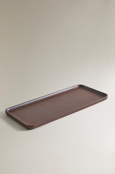 ACACIA WOOD BATH TRAY — Light beige 2