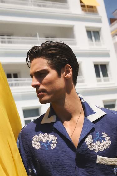CAMISA ESTAMPADO ANIMALES - Azul / Blanco de Zara