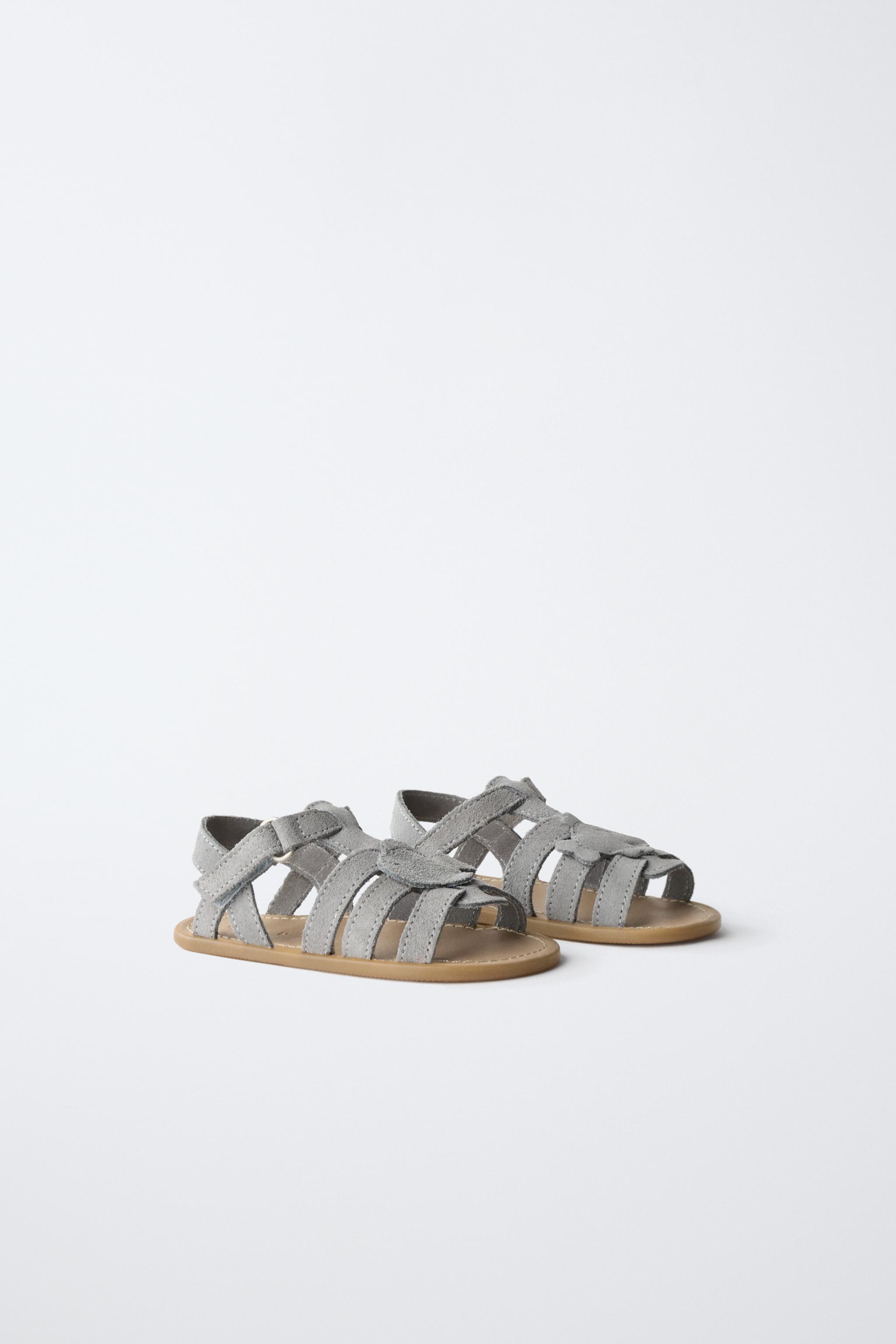 BAREFOOT FISH LEATHER SANDALS — Sky Blue (alternate view)