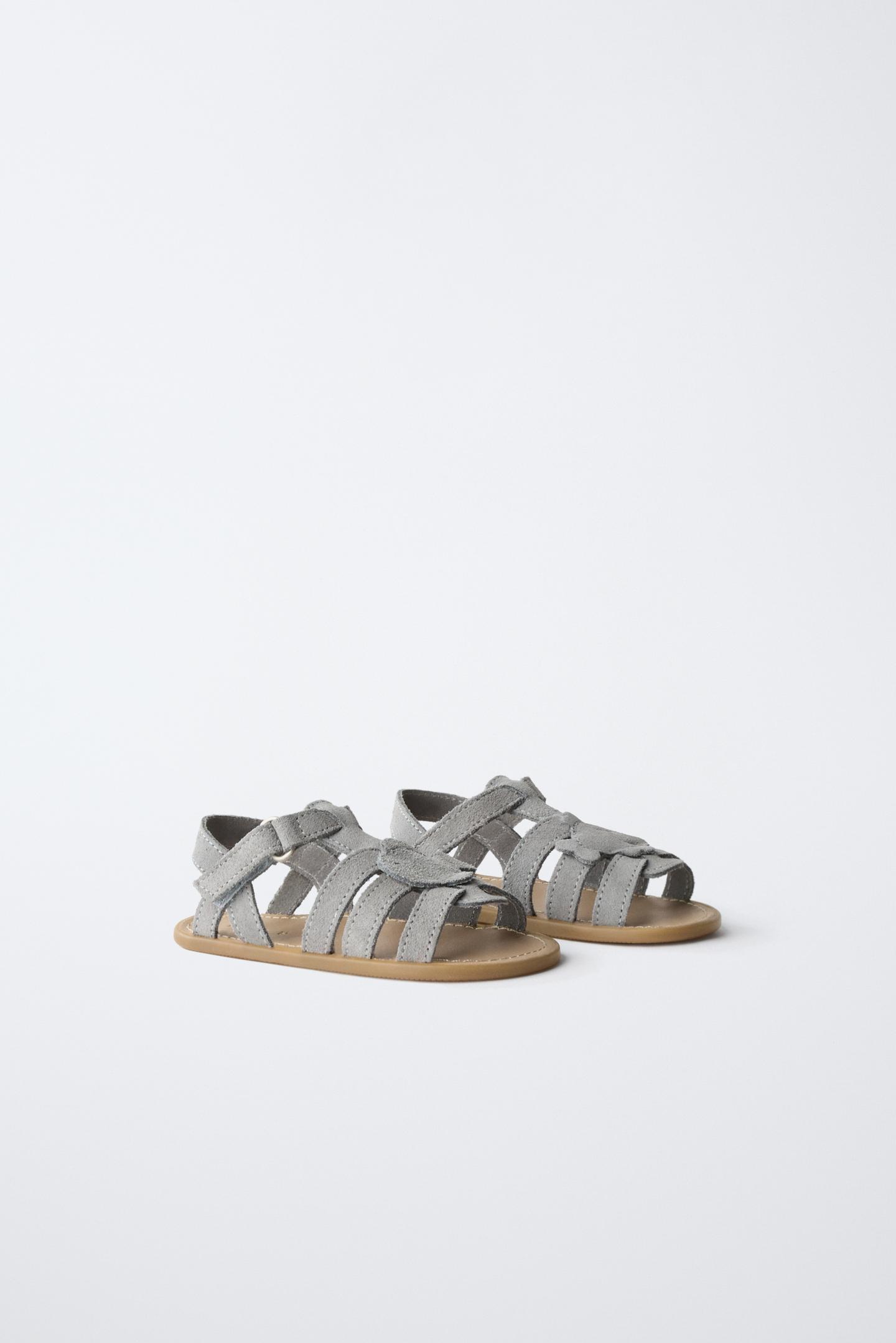 Детские сандалии Zara Barefoot Fish Leather, цвет: Небесно-голубой — фото 2