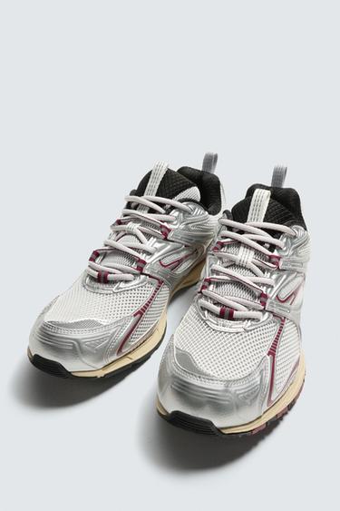 CHUNKY SOLE TRAINERS - Silver by Zara - Image 1