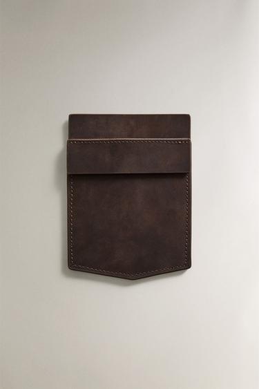 LEATHER CARPENTER POCKET - Brown by Zara