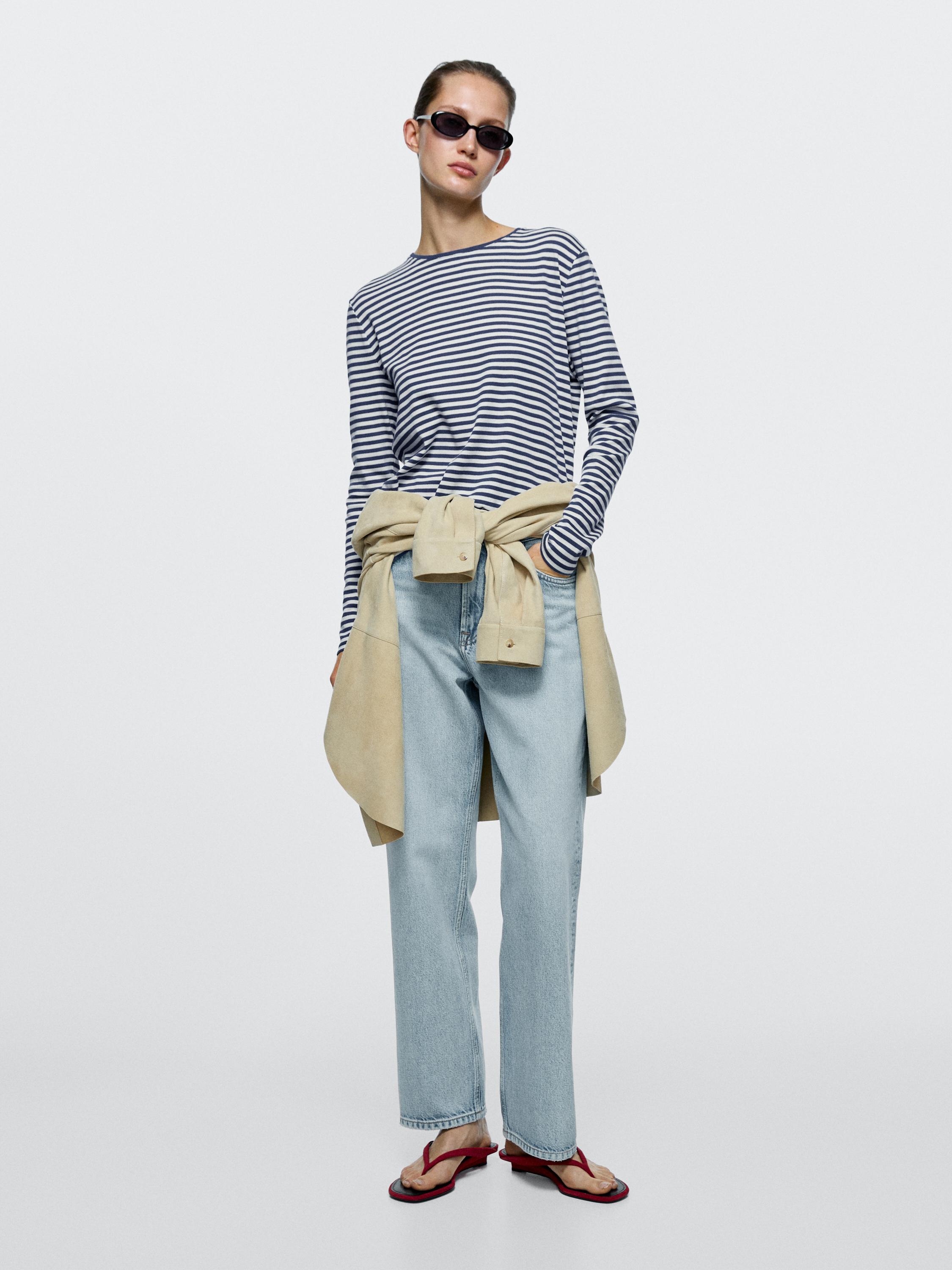 Jean straight taille haute