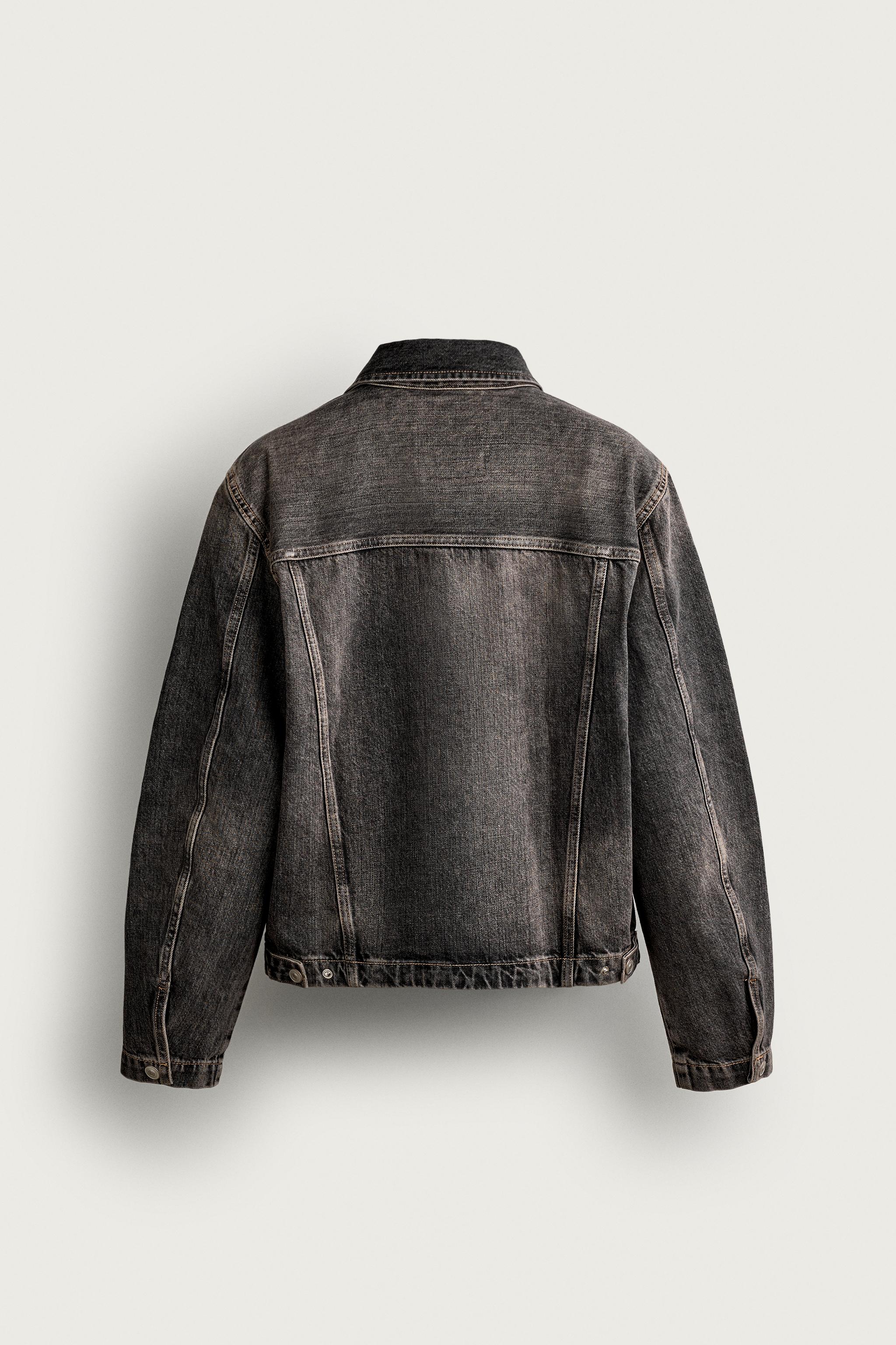 クロップドフィット デニムジャケット - ダークグレー | ZARA Japan / 日本
