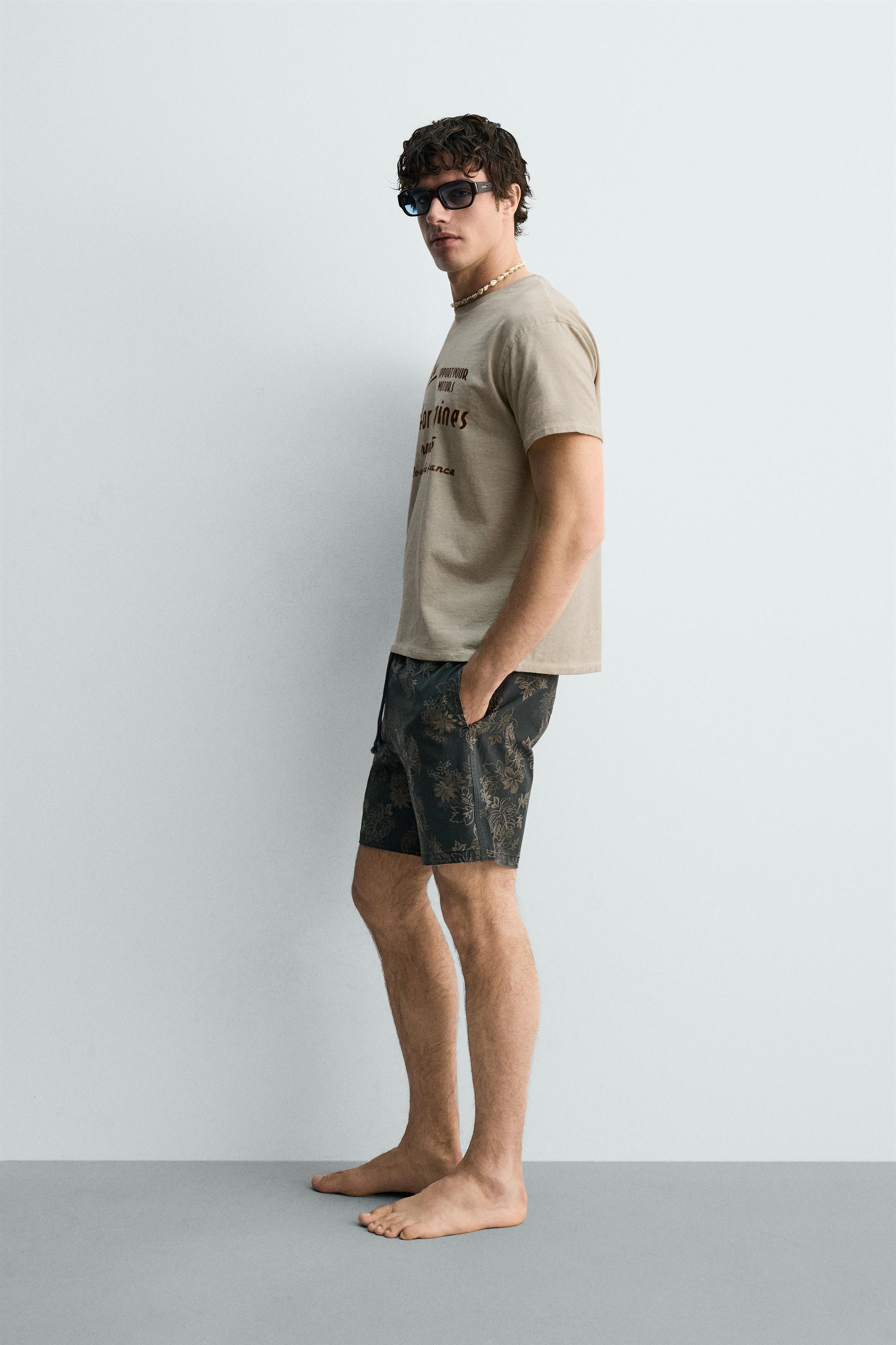 VINTAGE EFFECT TEXT PRINT T-SHIRT