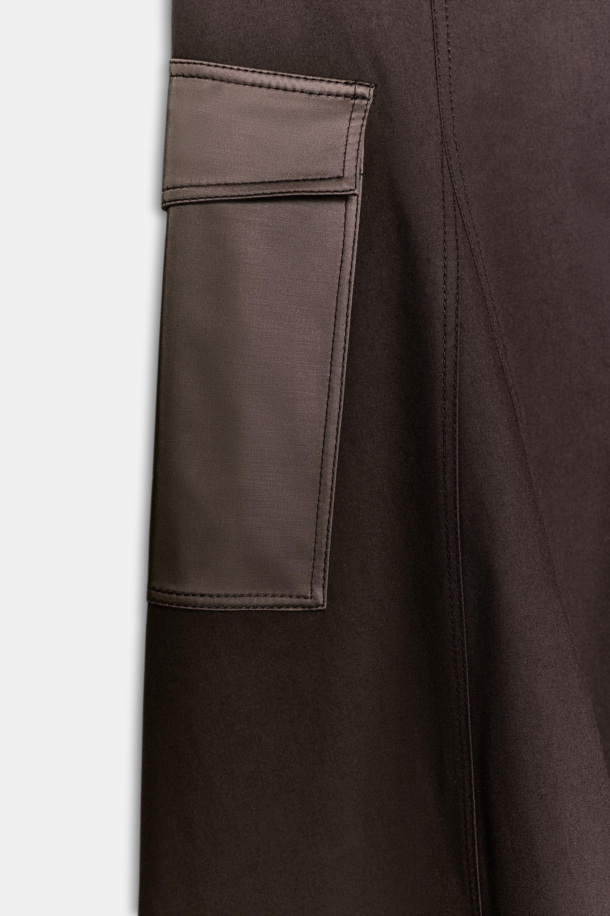BELTED CARGO MIDI SKIRT