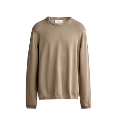 SUÉTER RELAXED FIT ALGODÓN - Marrón claro de Zara