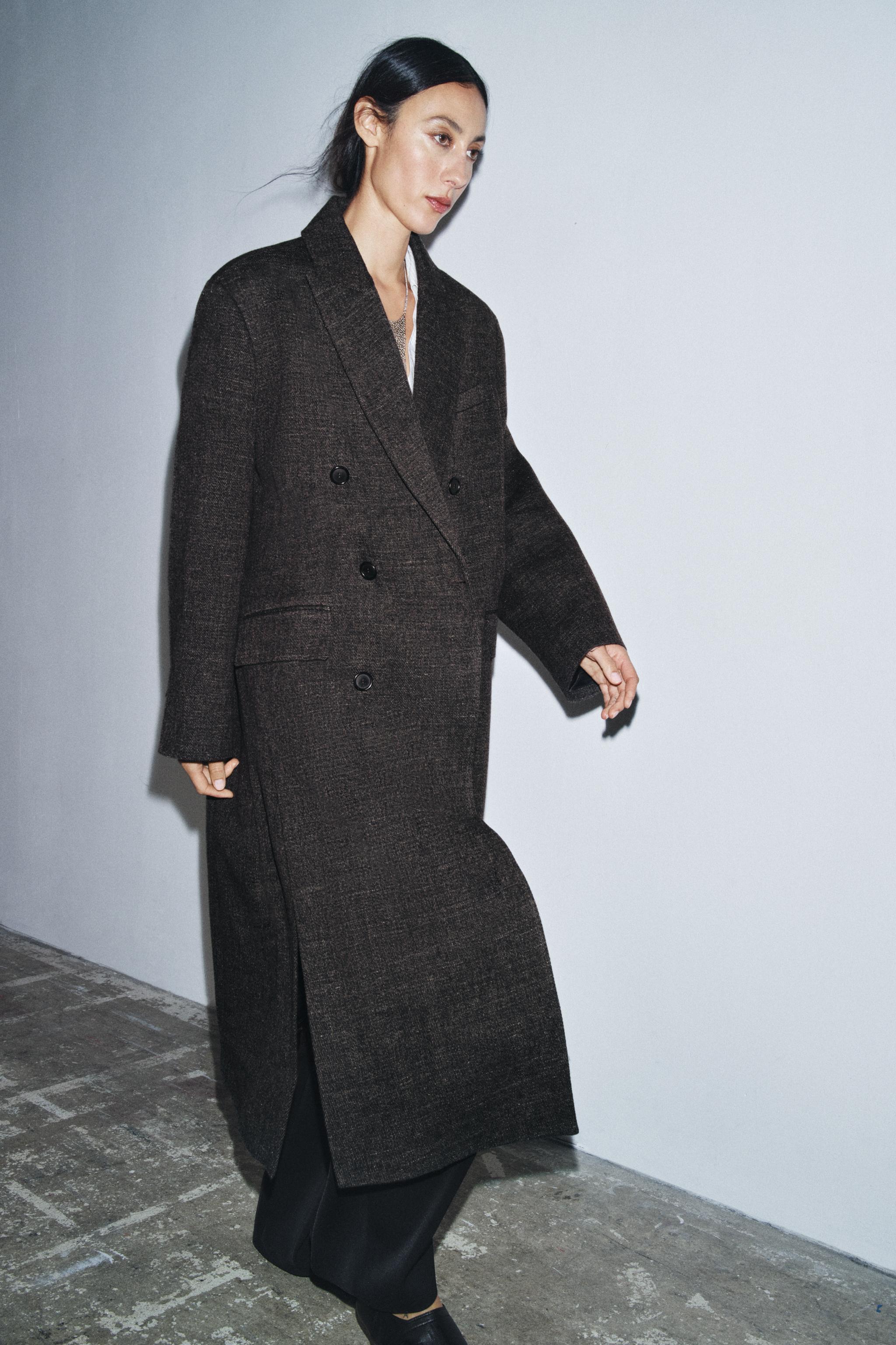 ZARA X KASSL EDITIONS ロングウールコートLサイズ ネイビー ZARA X