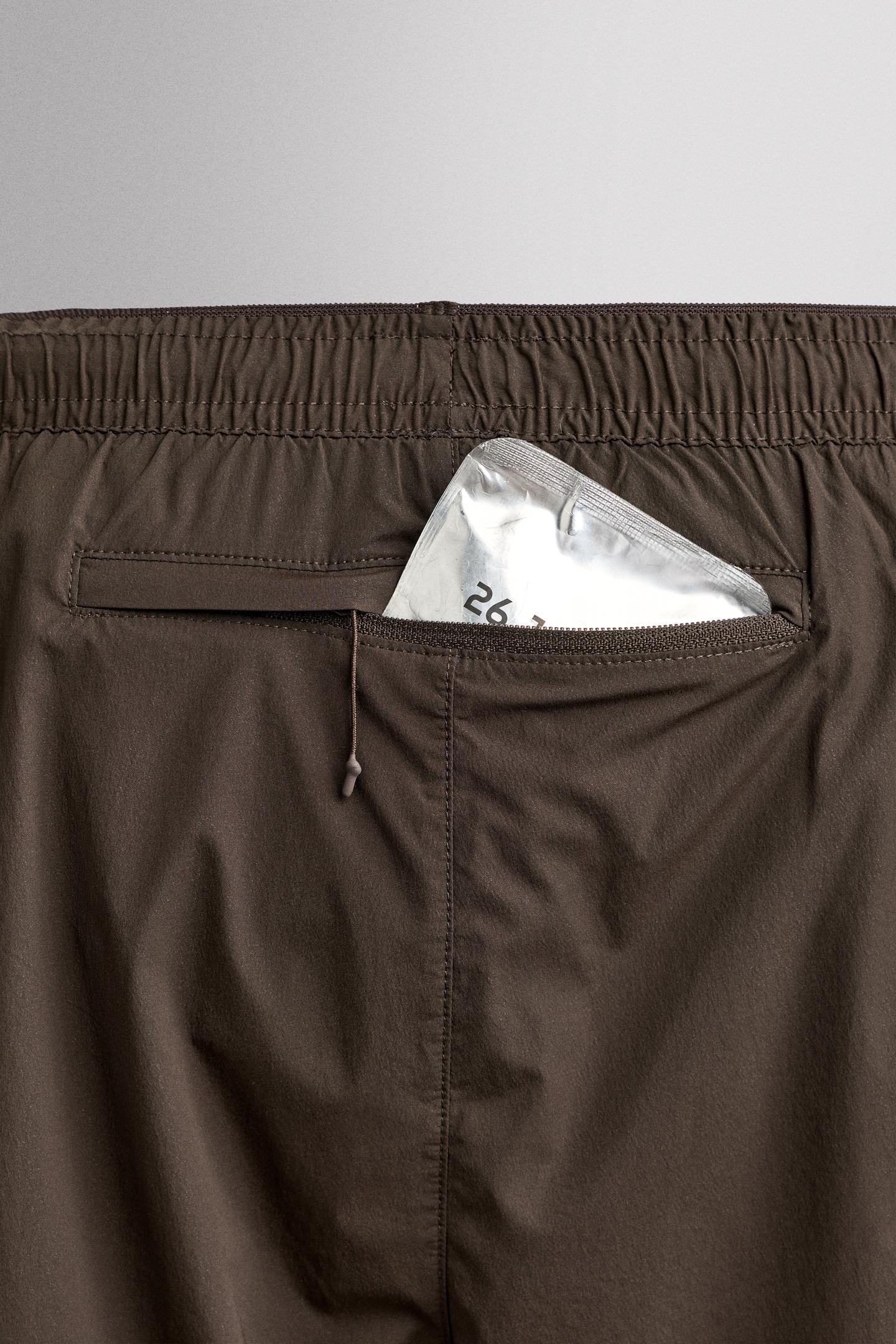 Мужские шорты Zara 5" Running, цвет: Коричневый — фото 10