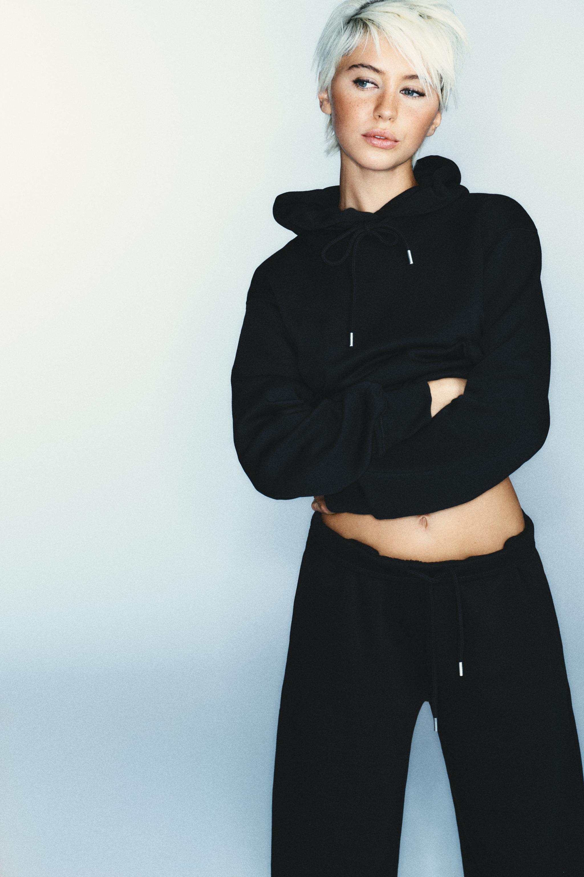 WIDE LEG FLEECE PANTS