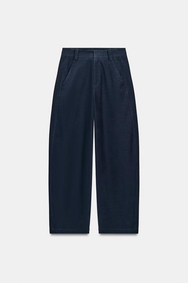 배럴 팬츠 - Zara 네이비