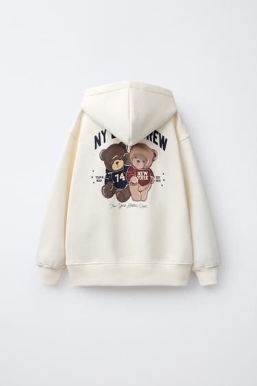 BEAR HOODIE - Ecru by Zara - Image 1