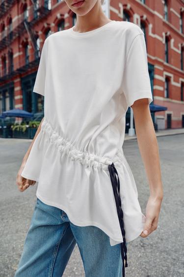 CONTRAST-TIE T-SHIRT — White 1