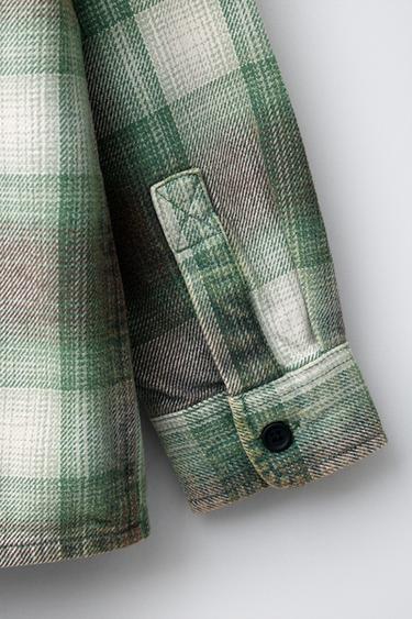 SURCHEMISE À CARREAUX - Vert de Zara - Image 3