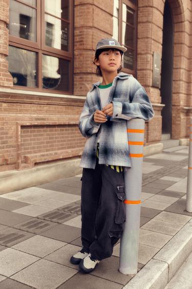RIPNDIP © X ZARA KIDS ロゴラベル キャップカーボングレーZaraのRIPNDIP © X ZARA KIDS ロゴラベル キャップ - カーボングレー