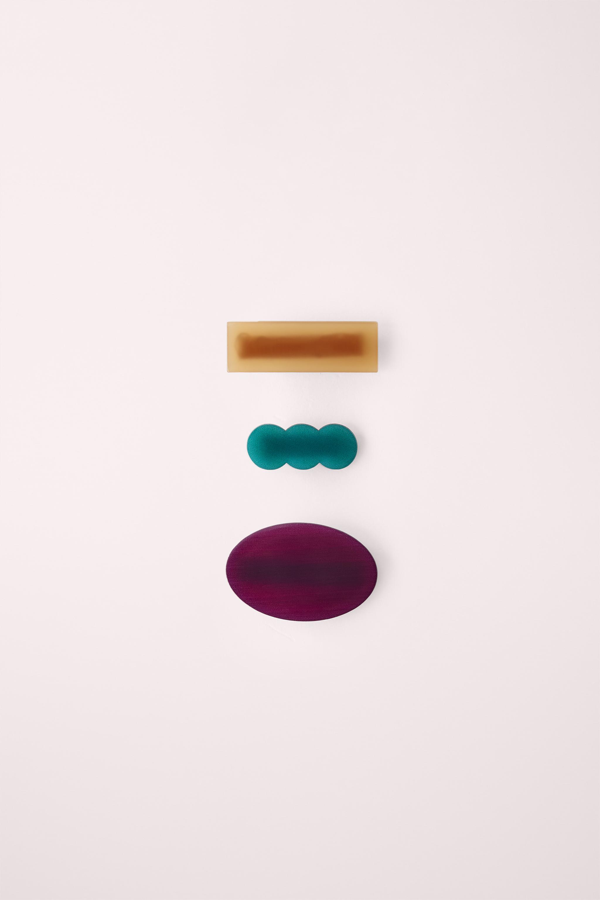 PACK TRES PINZAS FORMAS CREATED BY CARAMEL LONDON X ZARA