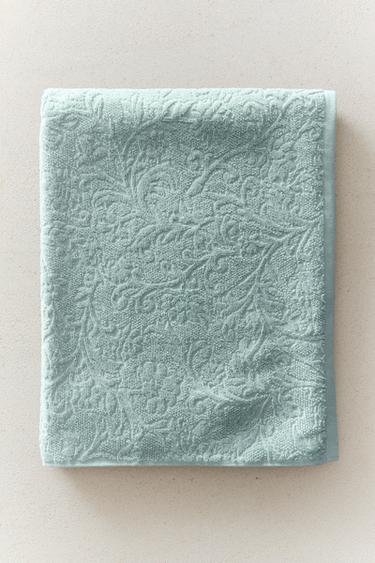 PROSOP BAIE JACQUARD FLORAL - Verde de apă de la Zara