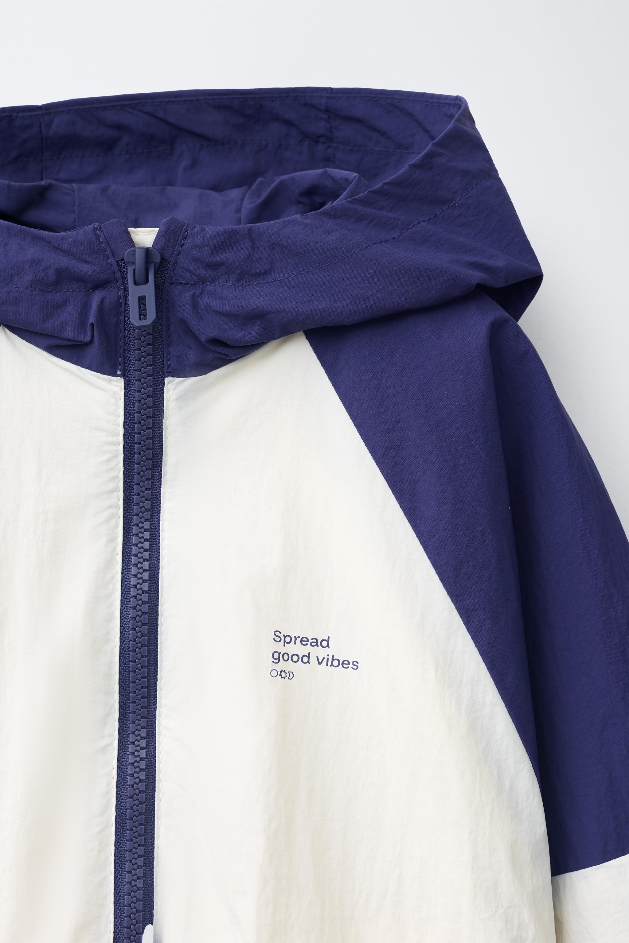 Детские куртки Zara LIGHTWEIGHT WATER REPELLENT COLORBLOCK RAINCOAT — фото 5