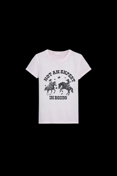 WASHED-EFFECT T-SHIRT - Pink by Zara - Image 0