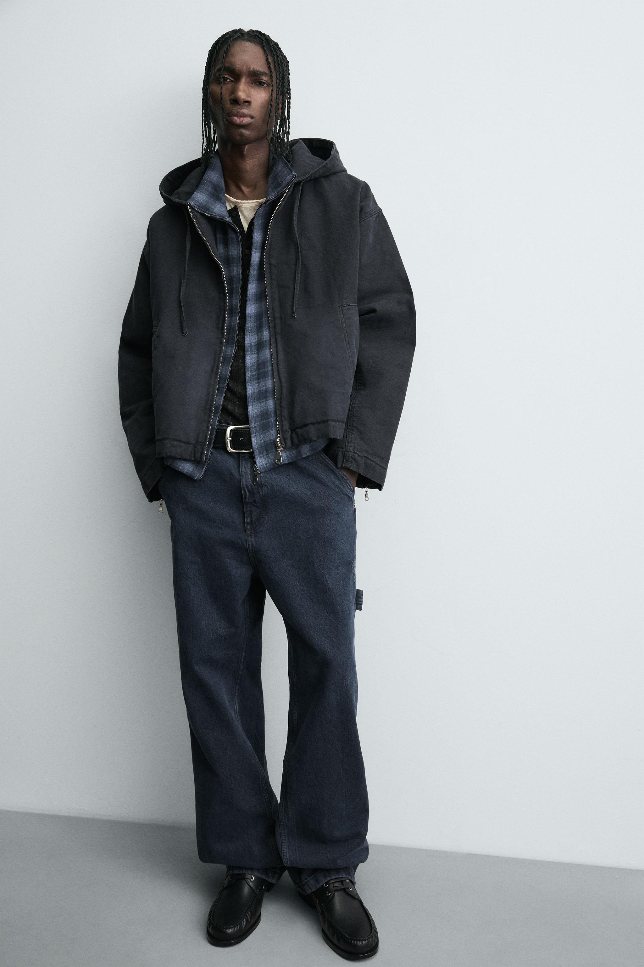 ★値下げしまさた☆♪ボックスジャケット★ ボクシーフィット テクスチャージャケット - ブルー | ZARA