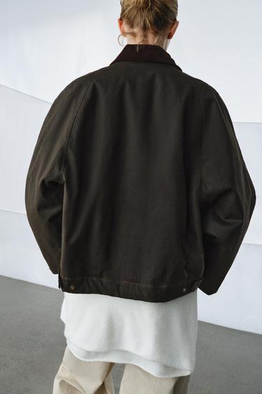VESTE CIRÉE ZW COLLECTION - Kaki de Zara - Image 2