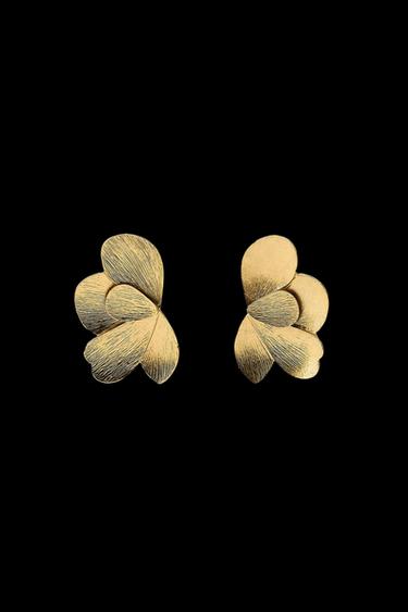FÄCHERFÖRMIGE BLÜTEN-OHRRINGE - Goldfarben von Zara - Bild 0