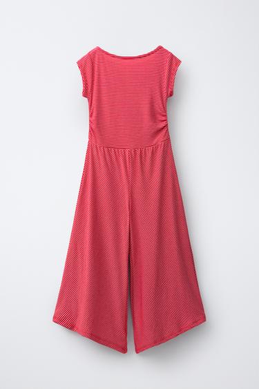 ДЛИННЫЙ КОМБИНЕЗОН В ПОЛОСКУ — КРАСНЫЙ от Zara