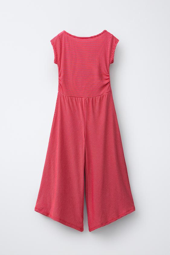 MACACÃO LONGO LISTRADO - Vermelho da Zara - Imagem 0