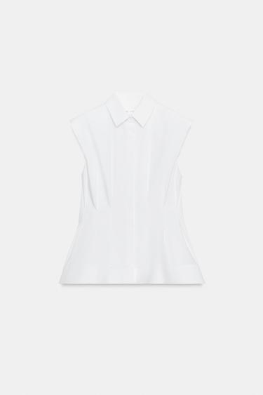 CAMISA PLIEGUES MANGA SISA ZW COLLECTION - Blanco de Zara