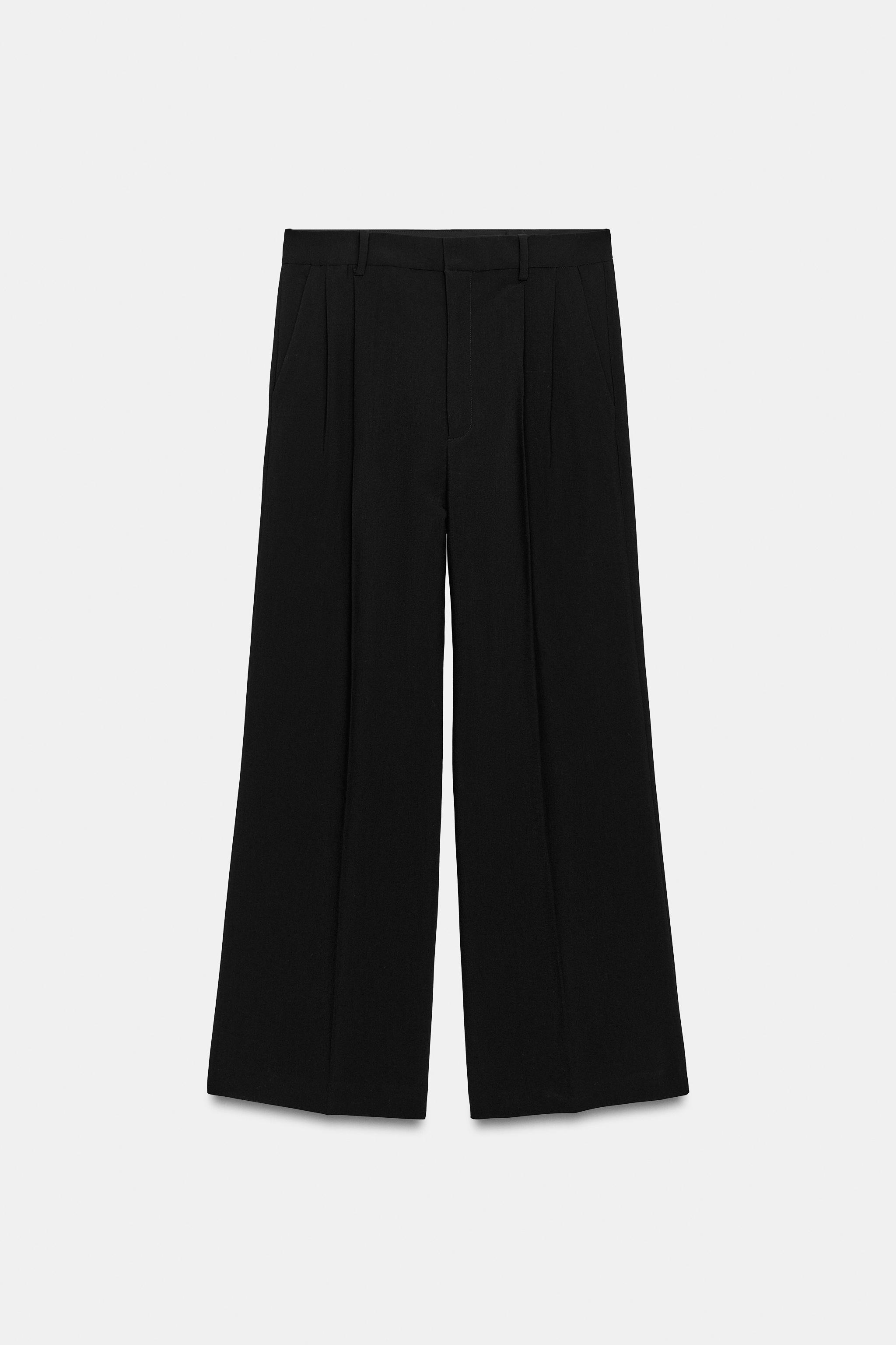 PANTALON RAYURES TAILLE HAUTE PLIS ZW COLLECTION