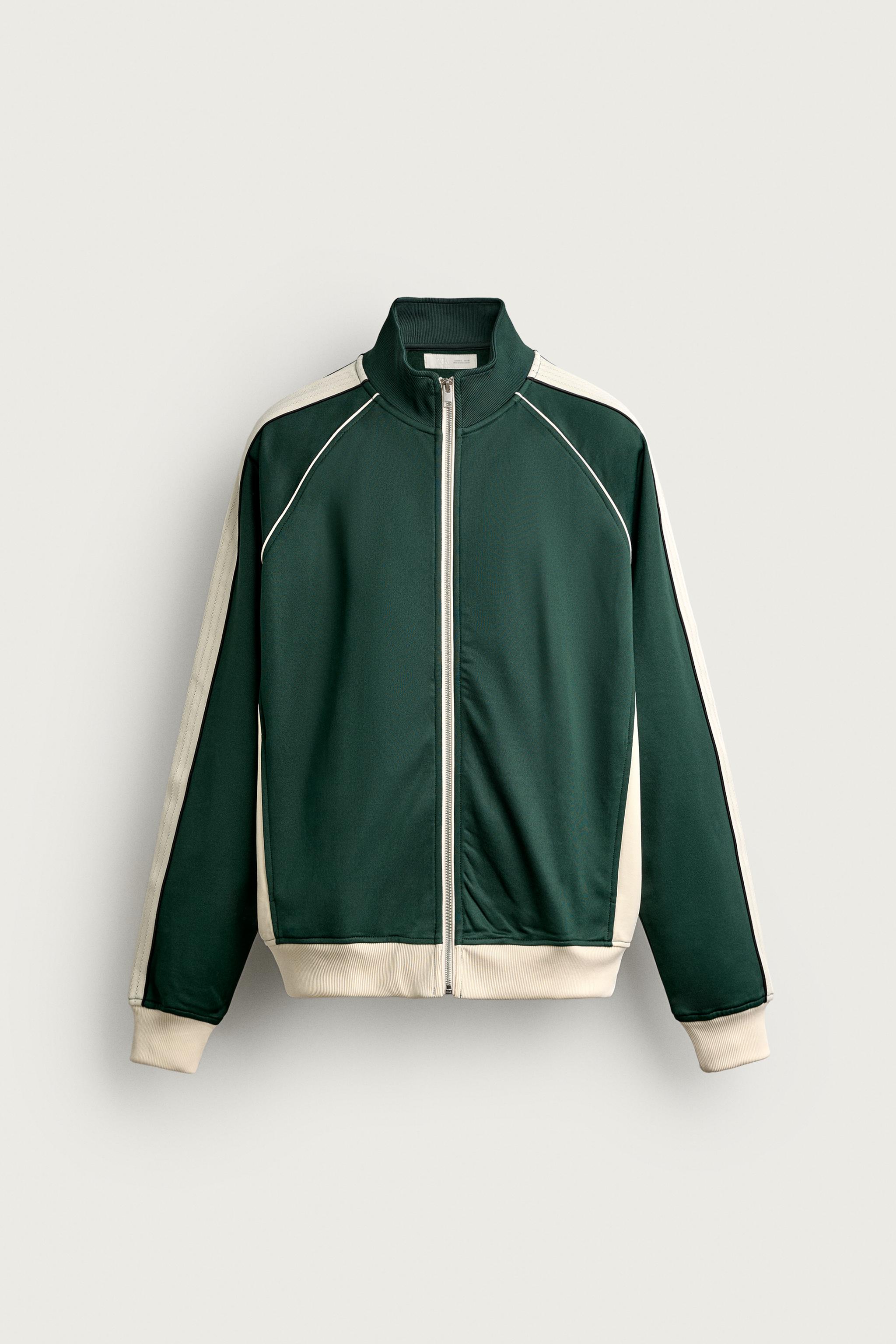 RETRO CONTRAST-STRIPE TRACK JACKET