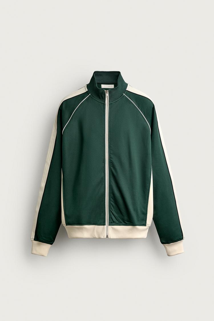 RETRO TRACK JACKET WITH CONTRAST BANDS