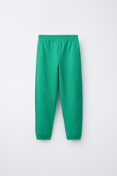 PLUSH JOGGERS - Green by Zara