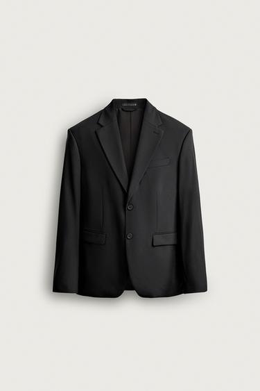 COMFORT SLIM FIT SUIT BLAZER - Black by Zara