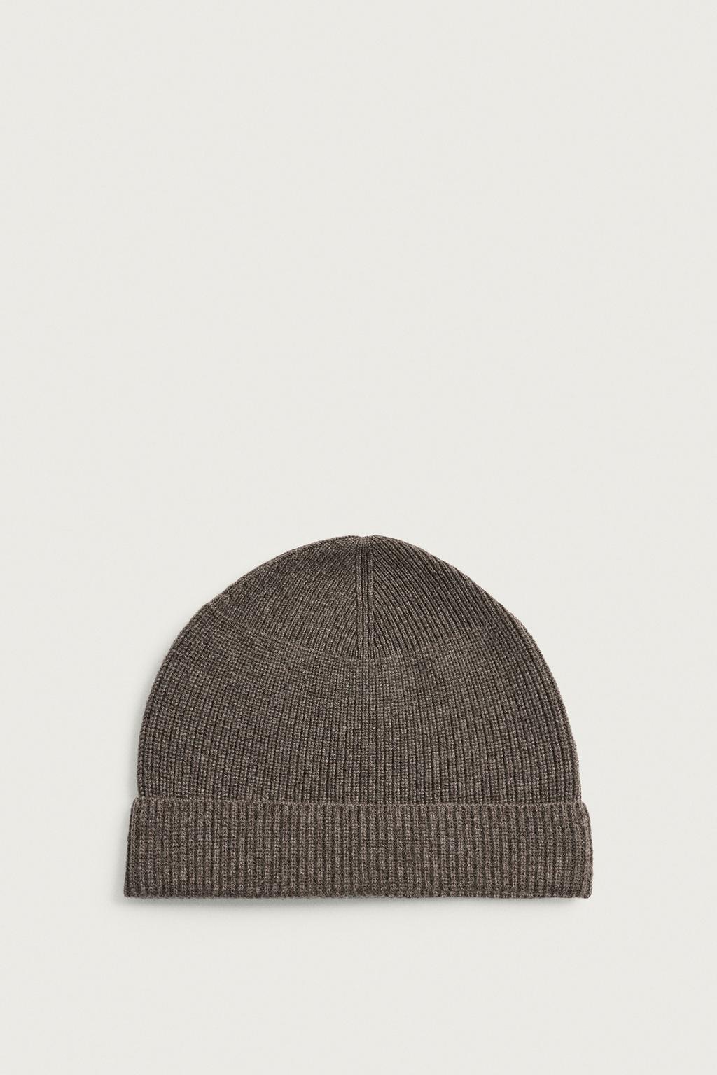 WOOL-CASHMERE BLEND KNIT BEANIE