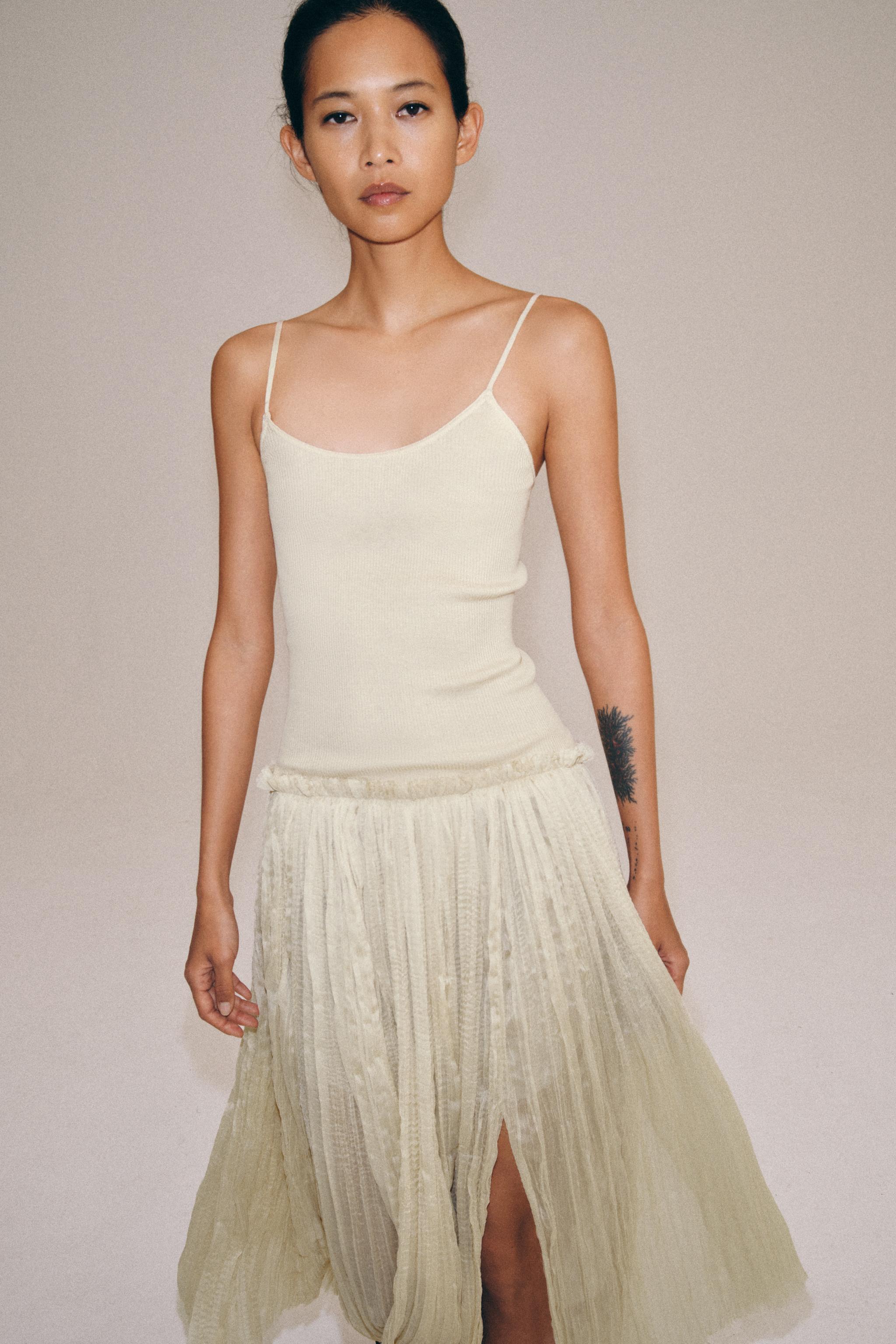 COMBINATION MIDI DRESS