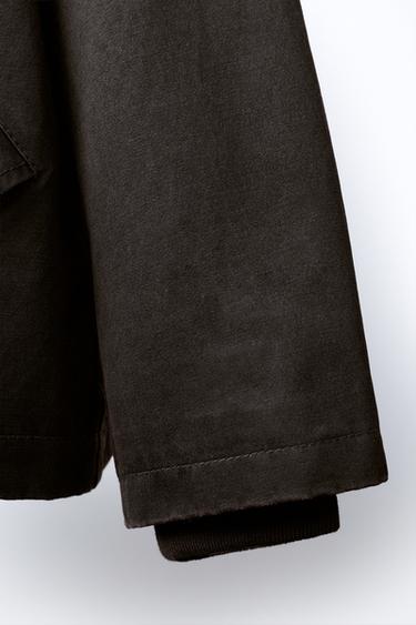 VESTE HUILÉE COL EN MATIÈRE SYNTHÉTIQUE - Marron de Zara - Image 5