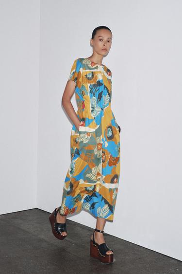 ZW COLLECTION PRINTED MIDI DRESS - Multicoloured by Zara - Image 0