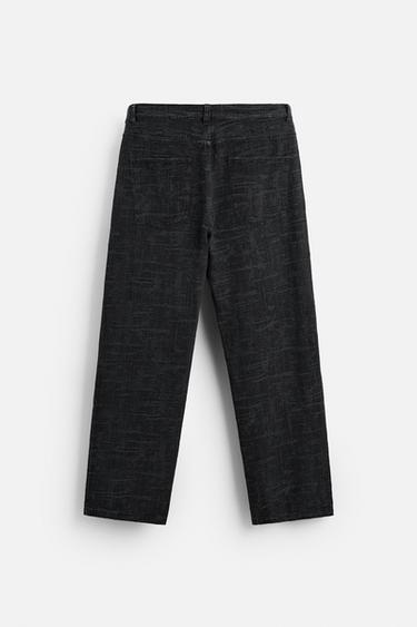 JACQUARD BAGGY FIT JEANS - Black by Zara - Image 5