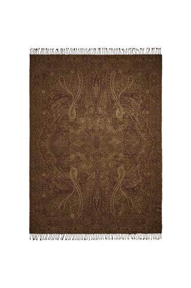 MANTA COM JACQUARD PAISLEY - Verde da Zara