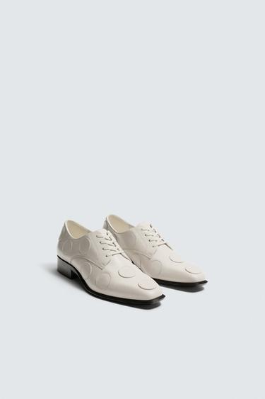 POLKA DOT LEATHER FLAT SHOES HARRY LAMBERT FOR ZARA x DISNEY - white by Zara