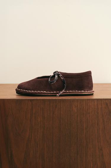 ZARA TIMELESS - LEATHER BALLERINA - Burgundy Red by Zara - Image 8