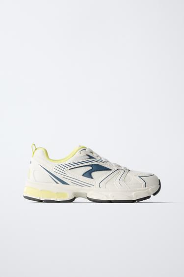 Zara NEON SNEAKERS - White