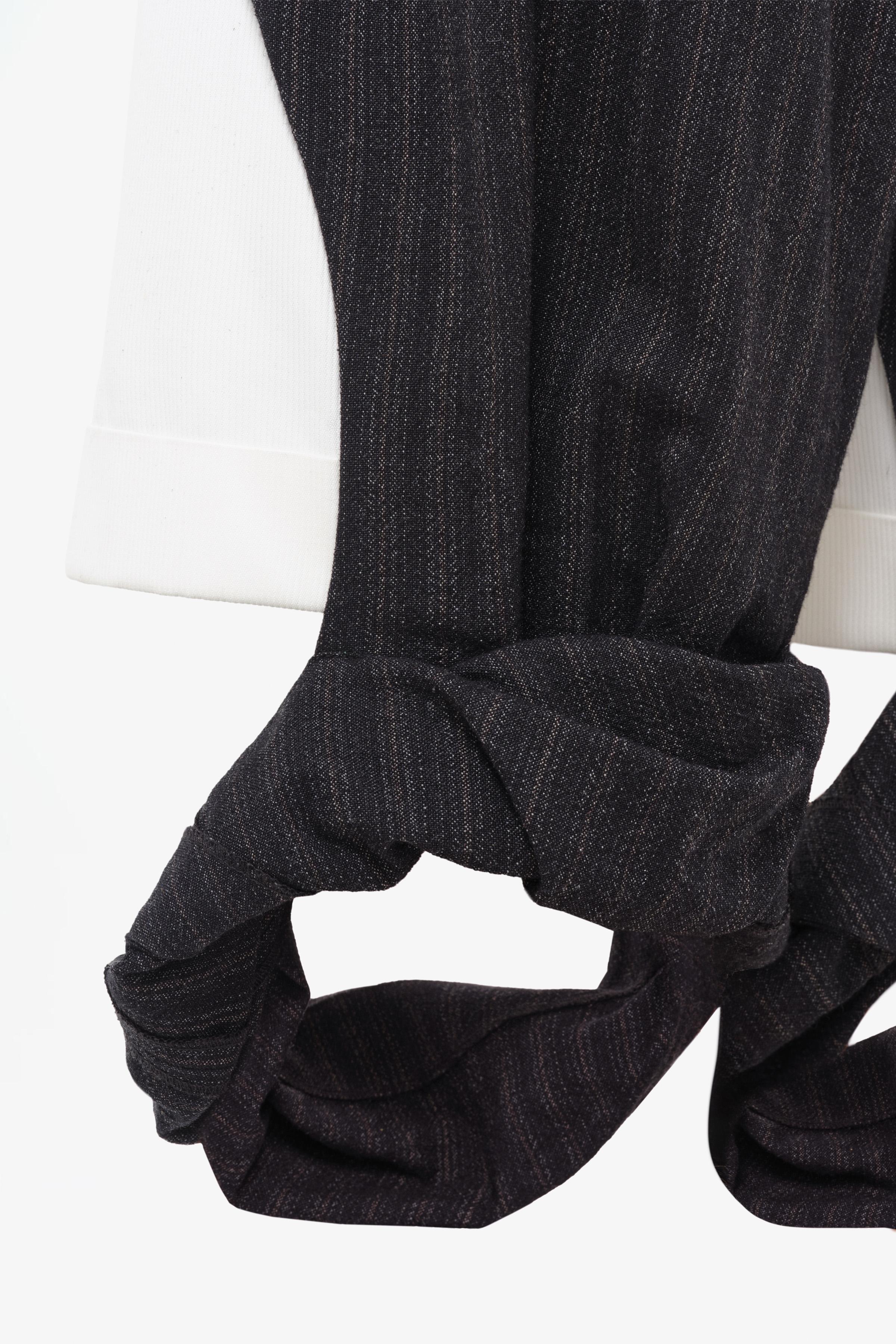 LIMITED EDITION CONTRAST-FABRIC CUTOUT PANTS