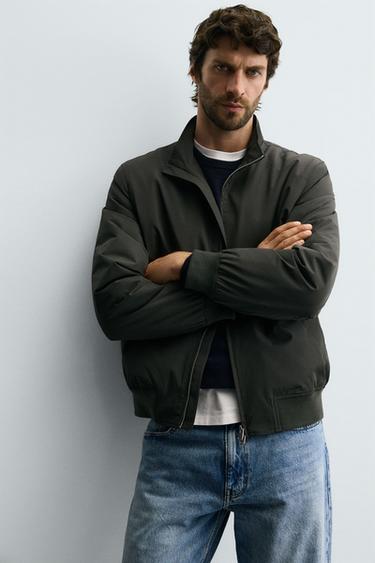 Zara WATER REPELLENT PUFFER JACKET - Dark green