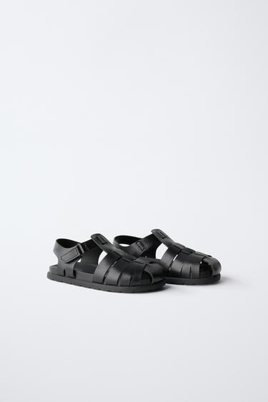 SANDALES STYLE PLAGE À BRIDES - Noir de Zara - Image 1