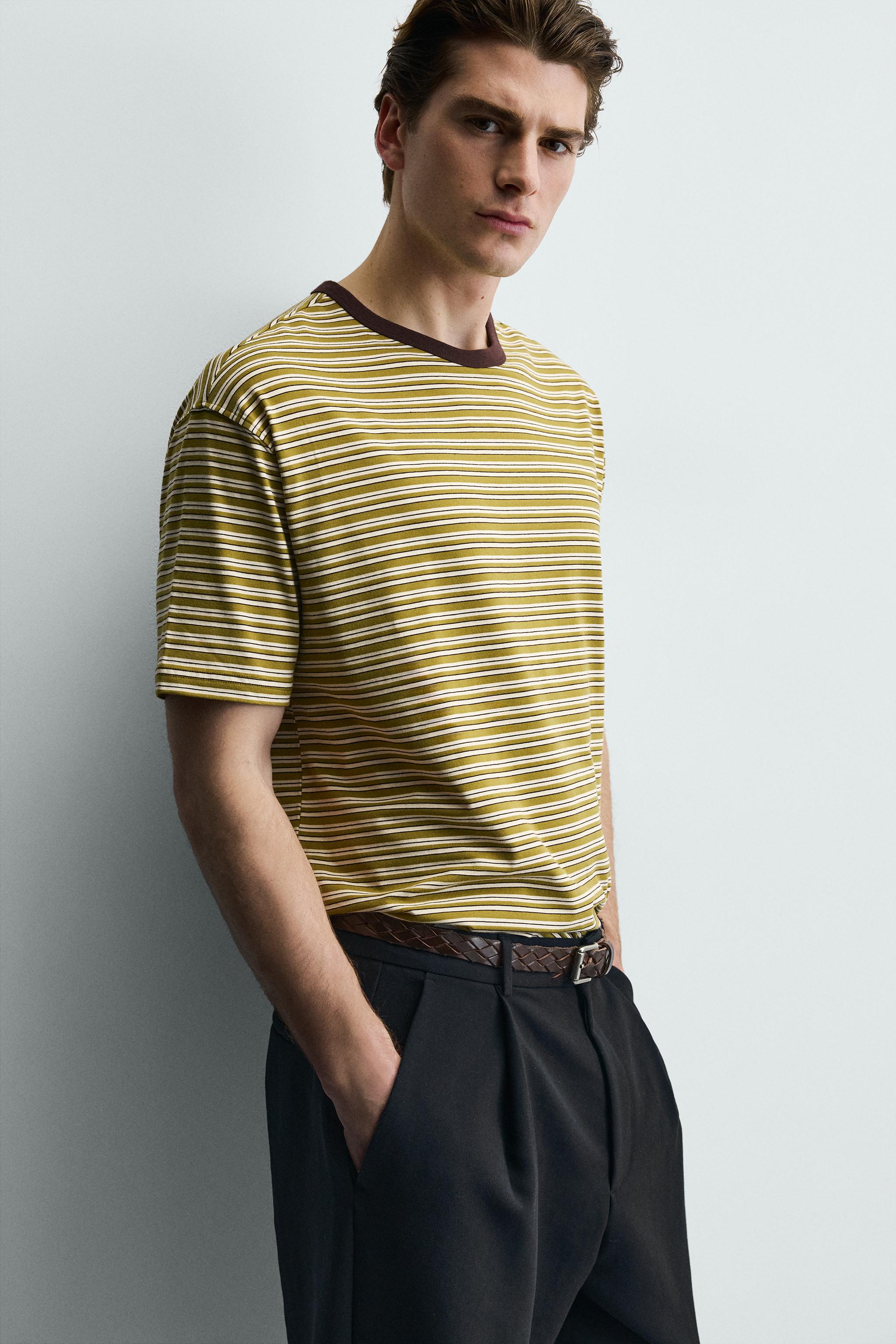 REGULAR FIT STRIPED T-SHIRT