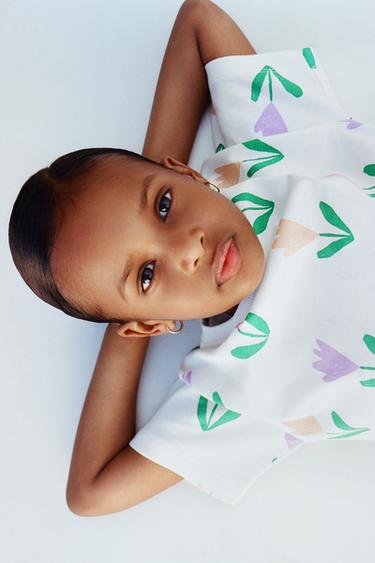 PRINTED CYCLING T-SHIRT AND LEGGINGS JOGGING SET - Ecru by Zara