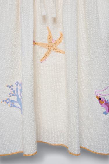 EMBROIDERED KAFTAN - Ecru by Zara - Image 2